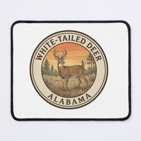 Item preview, White-Tailed Deer Alabama Vintage Wildlife Badge designed and sold by CKaracaCrafted.