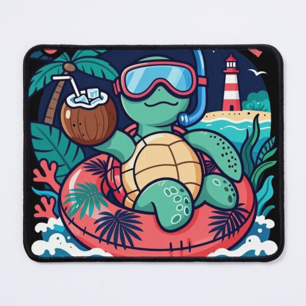 Item preview, Ready For Anything Retro Turtle Floating on Inner Tube designed and sold by BLUESKY11a.