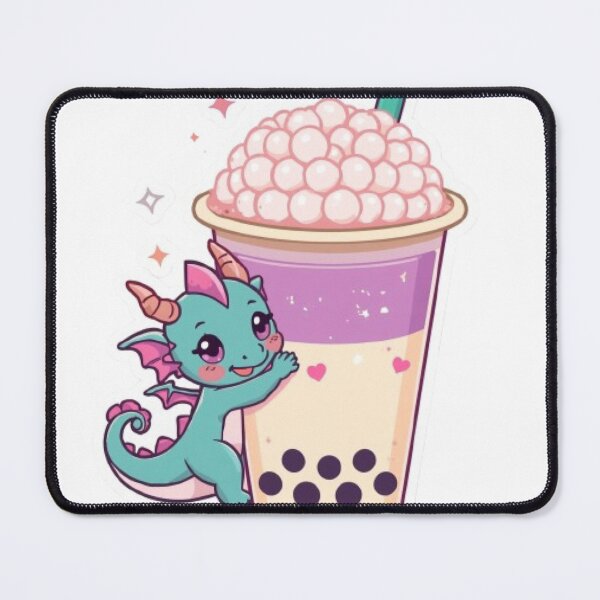 Item preview, Kawaii Baby Dragon with Bubble Tea | Cute Boba Dragon Sticker designed and sold by Stylestickers55.