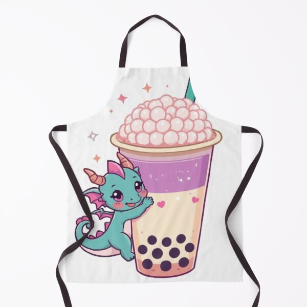 Item preview, Kawaii Baby Dragon with Bubble Tea | Cute Boba Dragon Sticker designed and sold by Stylestickers55.