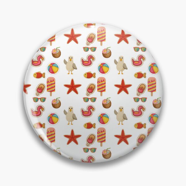 Item preview, Beach Summer Sticker Sheet – Cute Paper Craft Coconut, Seagull, Flamingo Float, Starfish & Popsicle Bundle designed and sold by DonnaRaine.