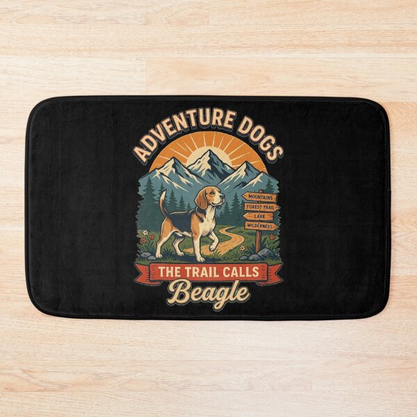 Item preview, Adventure Dogs – The Trail Calls | Beagle Vintage Hiking designed and sold by No Excuses Supply.