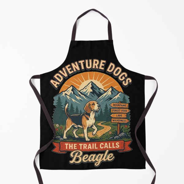 Item preview, Adventure Dogs – The Trail Calls | Beagle Vintage Hiking designed and sold by No Excuses Supply.