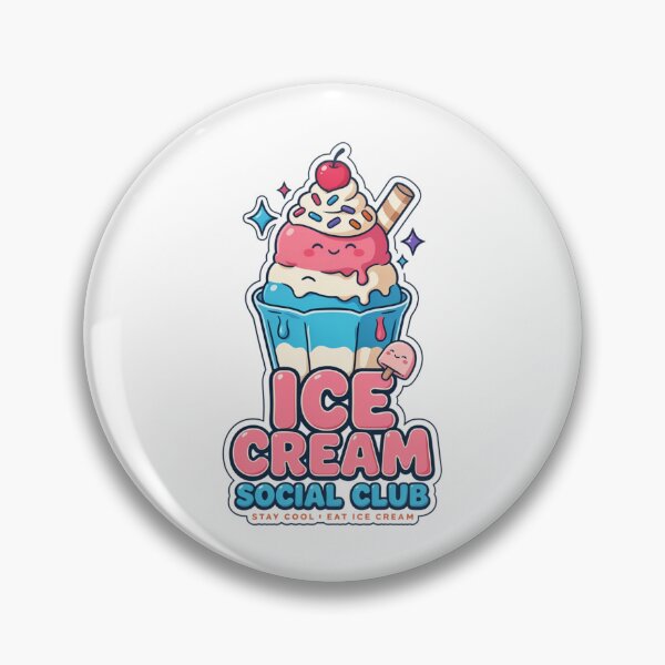 Item preview, Ice Cream Social Club Kawaii T-Shirt – Cute Sundae Gift for Ice Cream Lovers & Summer Foodies designed and sold by GemBob Creations.