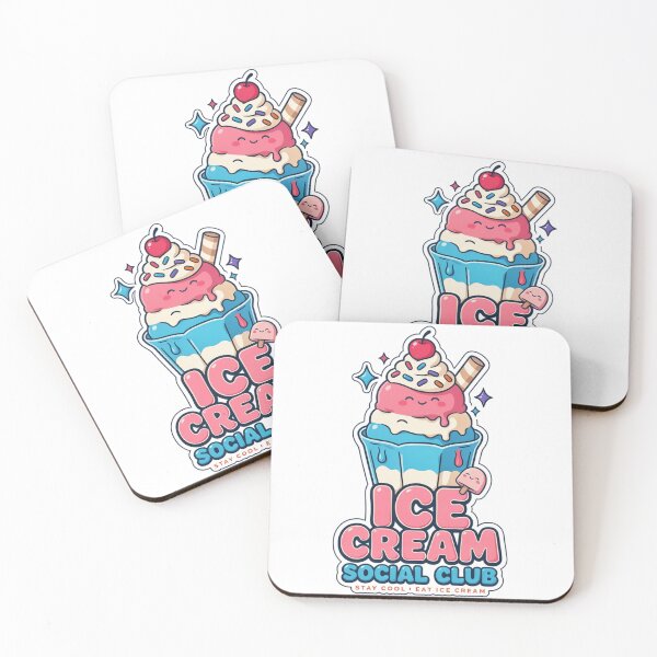 Item preview, Ice Cream Social Club Kawaii T-Shirt – Cute Sundae Gift for Ice Cream Lovers & Summer Foodies designed and sold by GemBob Creations.