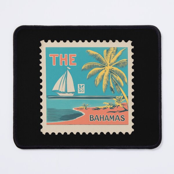 Item preview, Bahamas Vintage Postage Stamp - Coastal Sailboat designed and sold by tiigerdad.