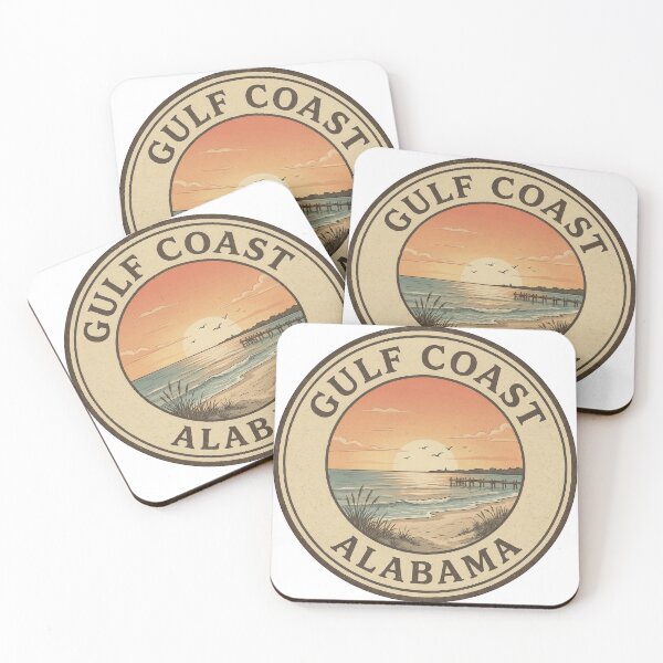 Item preview, Gulf Coast Alabama Vintage Coastal Badge designed and sold by CKaracaCrafted.