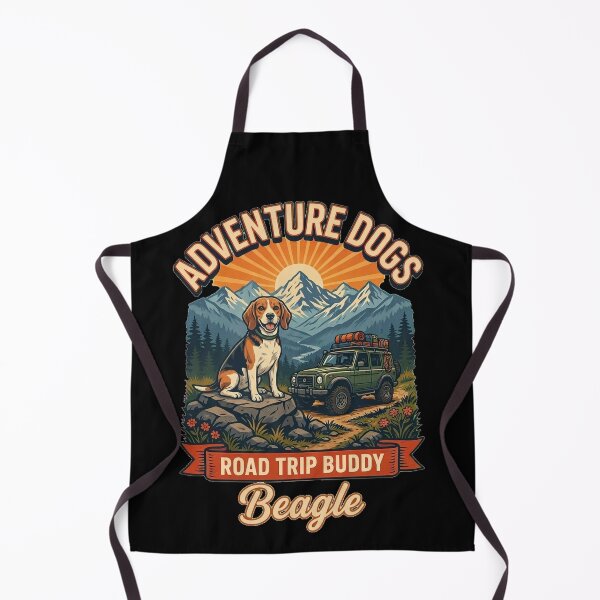 Item preview, Adventure Dogs – Road Trip Buddy | Beagle Vintage Off-Road Camping designed and sold by No Excuses Supply.