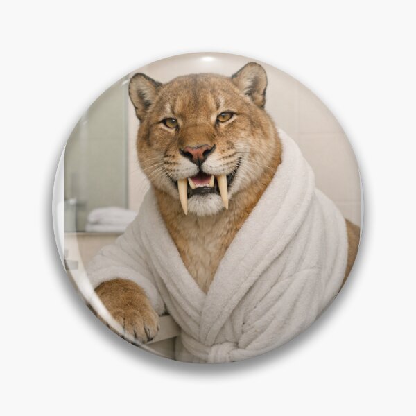 Item preview, Cozy Bathrobe Saber-Toothed Tiger designed and sold by Sillytoe.