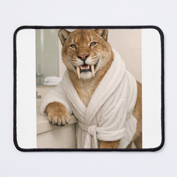Item preview, Cozy Bathrobe Saber-Toothed Tiger designed and sold by Sillytoe.