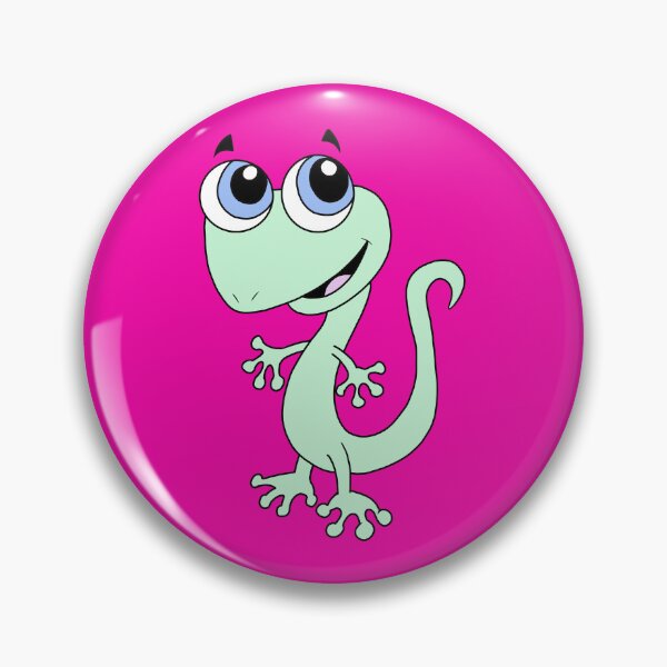 Item preview, Cute Kawaii Green Gecko with Big Blue Eyes designed and sold by CozyCritters8.