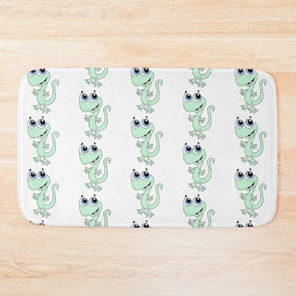 Item preview, Cute Kawaii Green Gecko with Big Blue Eyes designed and sold by CozyCritters8.