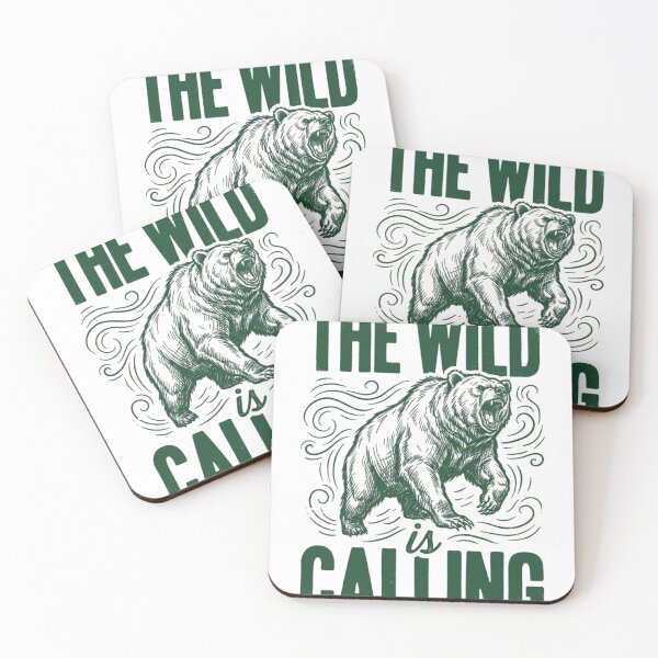 Item preview, The Wild Is Calling Vintage Bear Outdoors designed and sold by Emerald Deep.