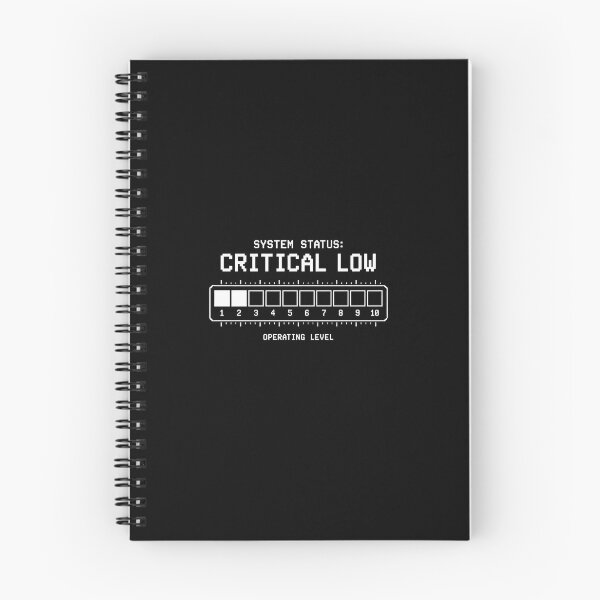 Item preview, System Status Critical Low Operating Level 1/10 - Engineer Burnout Pixel Art designed and sold by deag1e.