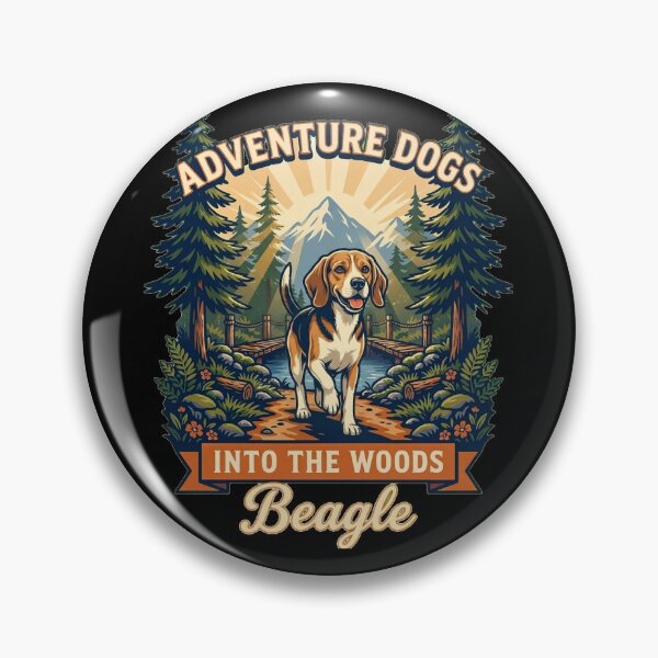 Item preview, Adventure Dogs – Into the Woods | Beagle Hiking Vintage Outdoor designed and sold by No Excuses Supply.