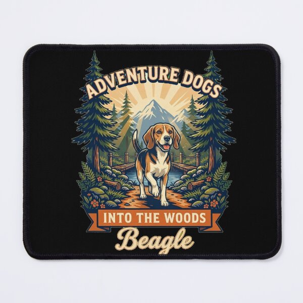 Item preview, Adventure Dogs – Into the Woods | Beagle Hiking Vintage Outdoor designed and sold by No Excuses Supply.