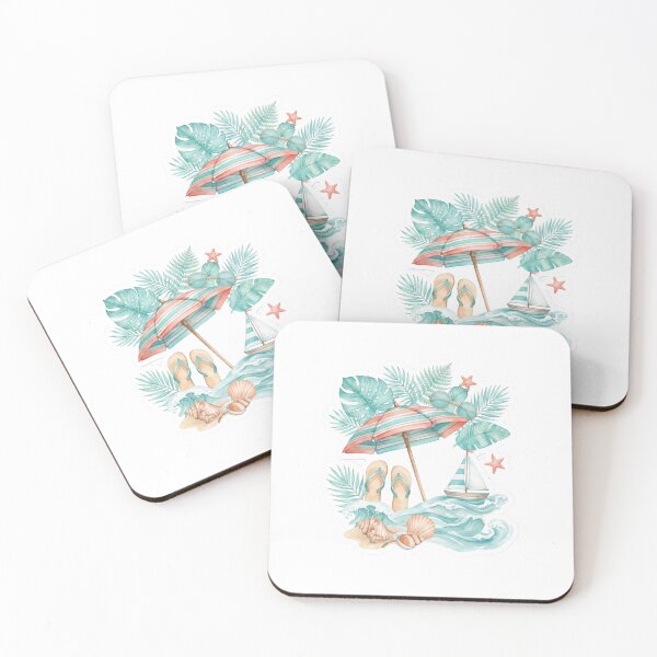 Item preview, Tropical Beach Umbrella Summer Sticker designed and sold by The Sticker Treasury.