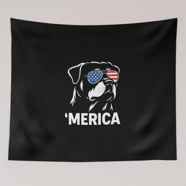 Item preview, Merica Rottweiler 4th of July Patriotic Dog Design designed and sold by Bkermen.