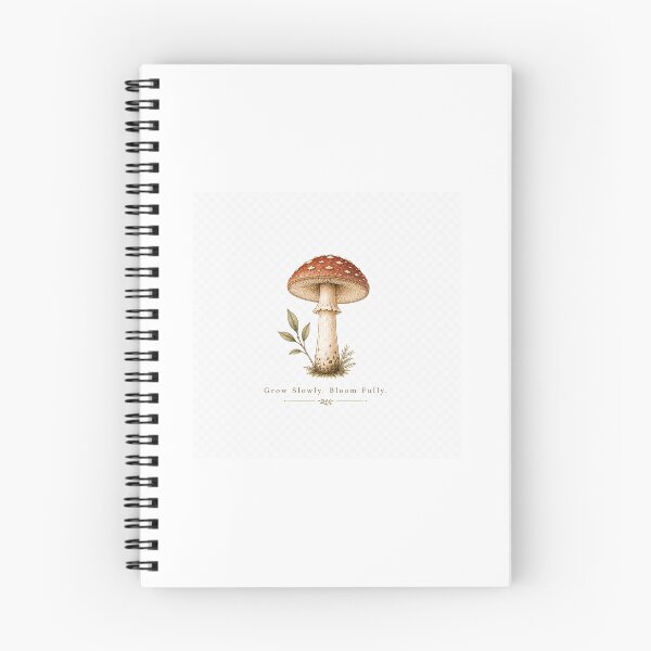 Item preview, Grow Slowly. Bloom Fully. – Minimal Botanical Mushroom Design designed and sold by SummitTrails.