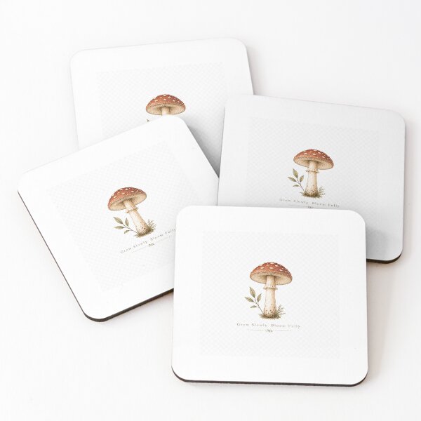 Item preview, Grow Slowly. Bloom Fully. – Minimal Botanical Mushroom Design designed and sold by SummitTrails.
