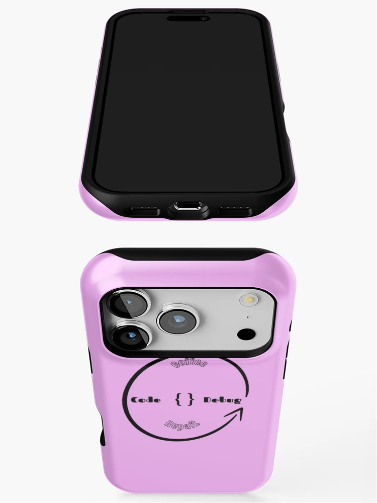 Thumbnail 3 of 4, iPhone Case, Coding Loop Code Coffee Debug Repeat Programmer Lifecycle designed and sold by cozy-creative.