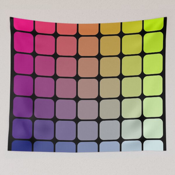 Item preview, Minimalist Color Grid Gradient Matrix Art designed and sold by drTerrens.