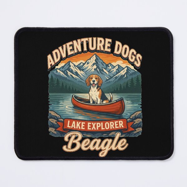 Item preview, Adventure Dogs – Lake Explorer | Beagle Vintage Canoe Camping designed and sold by No Excuses Supply.