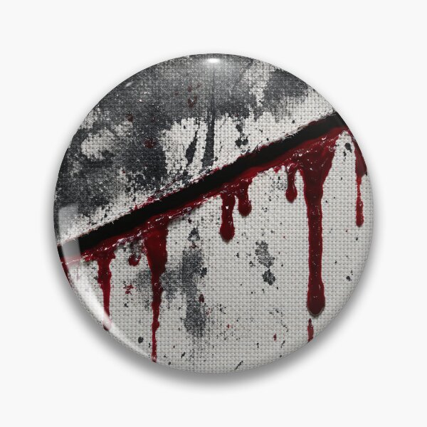 Item preview, Gothic Canvas Slice with Dripping Blood Horror Pattern designed and sold by Aimaniia666.