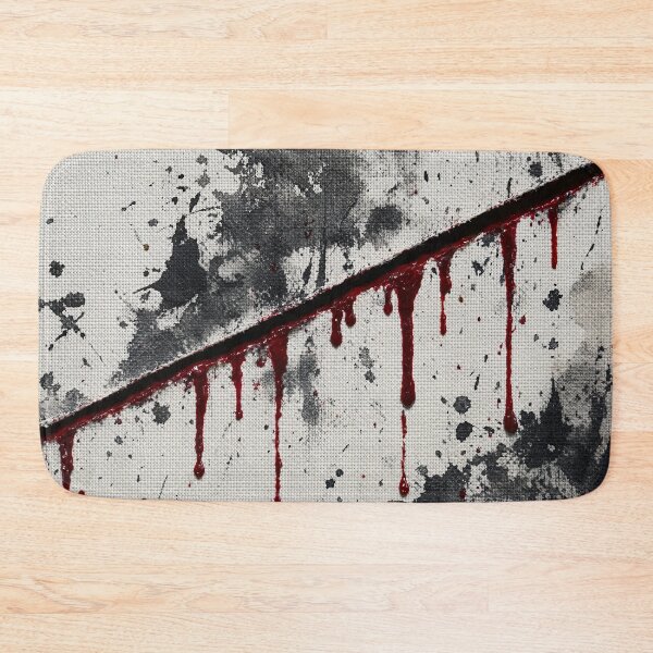 Item preview, Gothic Canvas Slice with Dripping Blood Horror Pattern designed and sold by Aimaniia666.