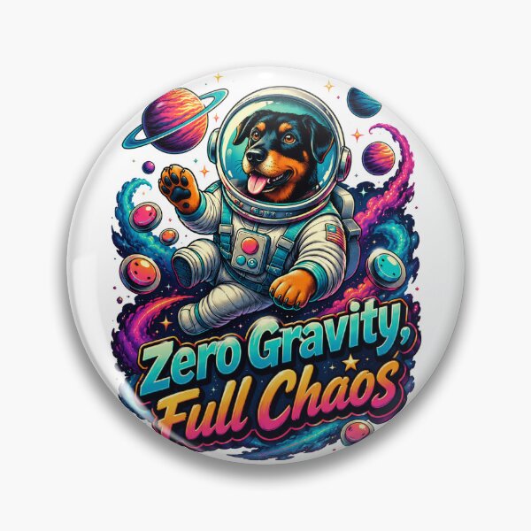 Item preview, Zero Gravity Full Chaos Space Dog Astronaut | Funny Cosmic Dog designed and sold by From Cyryl with Love.