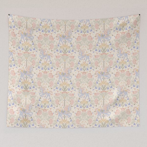 Item preview, Vintage Horse Floral Pattern designed and sold by Mood Theory.