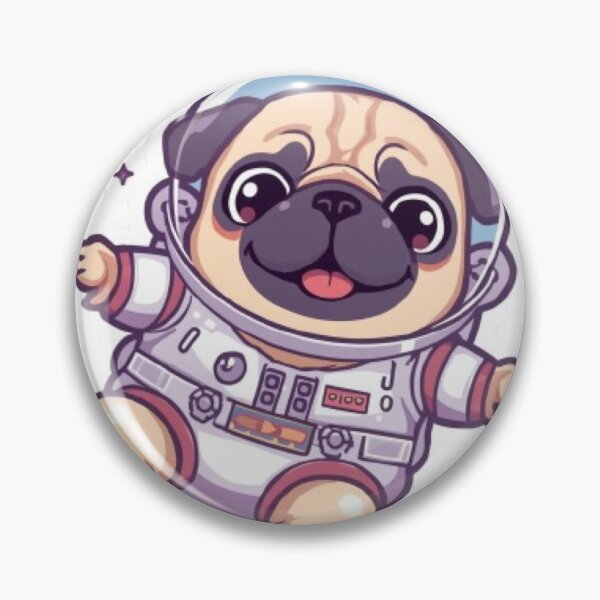 Item preview, Cute Space Pug Astronaut Sticker | Kawaii Galaxy Dog Gift designed and sold by Stylestickers55.