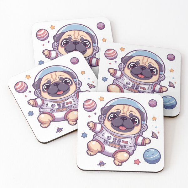 Item preview, Cute Space Pug Astronaut Sticker | Kawaii Galaxy Dog Gift designed and sold by Stylestickers55.