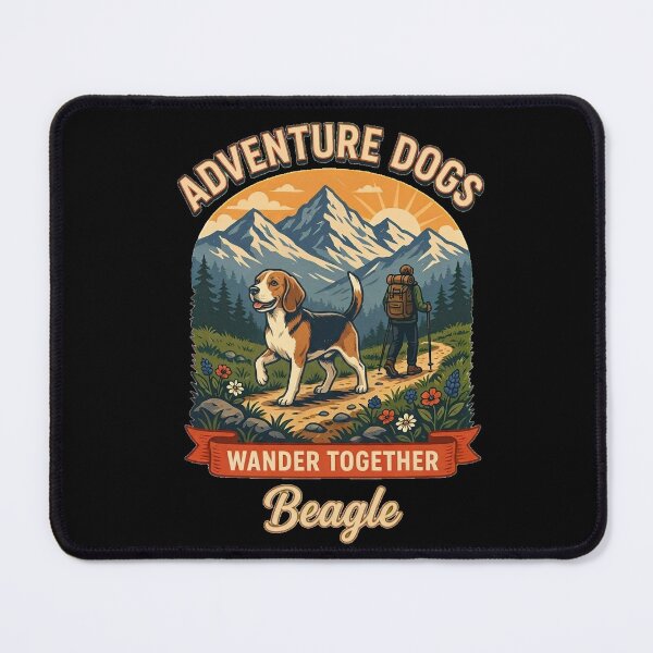 Item preview, Adventure Dogs – Wander Together | Beagle Vintage Hiking designed and sold by No Excuses Supply.