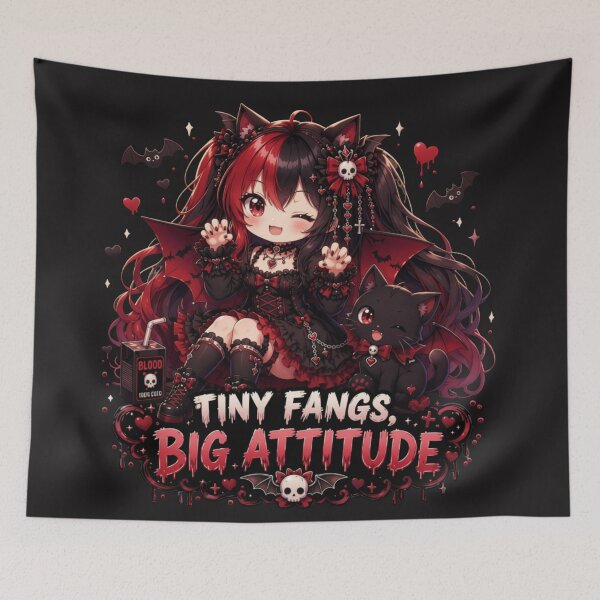 Item preview, Tiny Fangs, Big Attitude – Pastel Goth Anime Girl Revy designed and sold by Revyra Design .