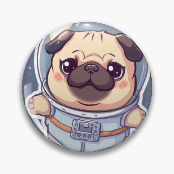 Item preview, Kawaii Astronaut Pug | Cute Space Dog Sticker designed and sold by Stylestickers55.