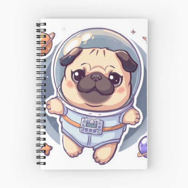 Item preview, Kawaii Astronaut Pug | Cute Space Dog Sticker designed and sold by Stylestickers55.