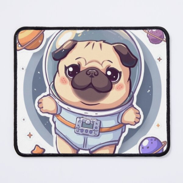 Item preview, Kawaii Astronaut Pug | Cute Space Dog Sticker designed and sold by Stylestickers55.