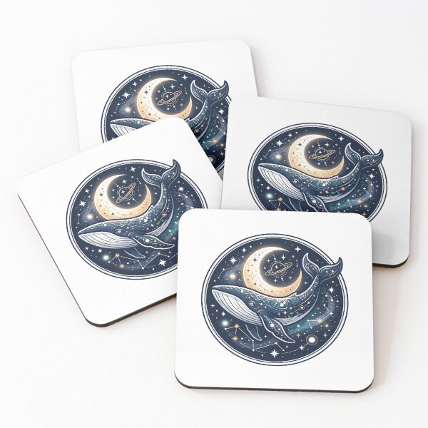 Item preview, Dreamy whale and moon designed and sold by kidoramagic.