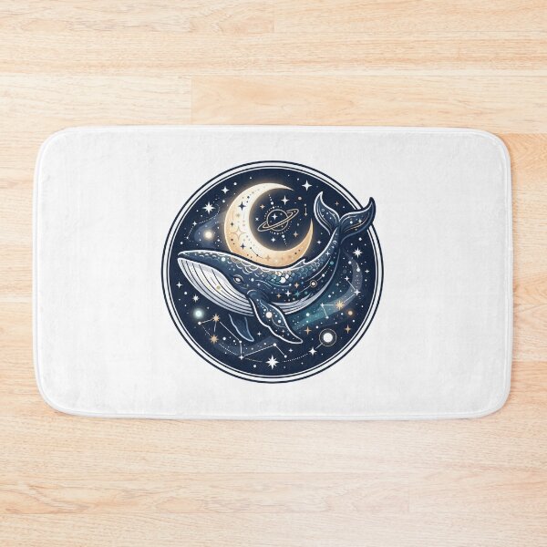 Item preview, Dreamy whale and moon designed and sold by kidoramagic.