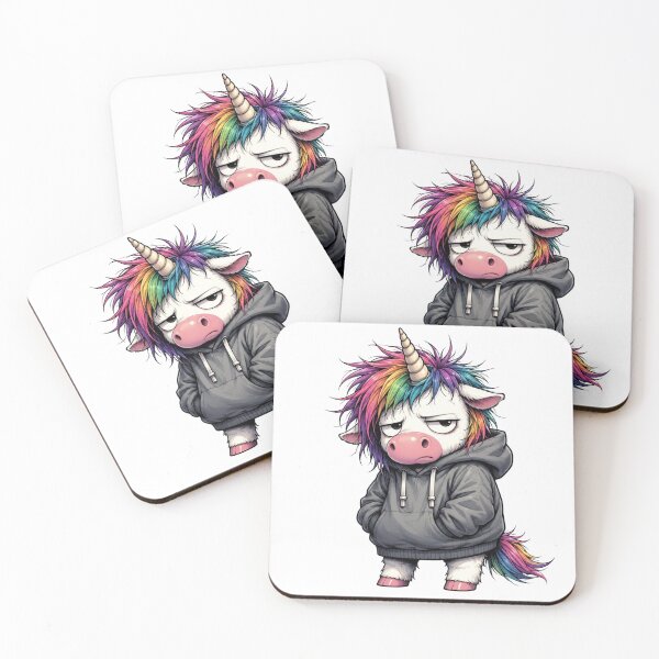 Item preview, Cute But Easily Annoyed Unicorn German Quote designed and sold by Tinosshop.