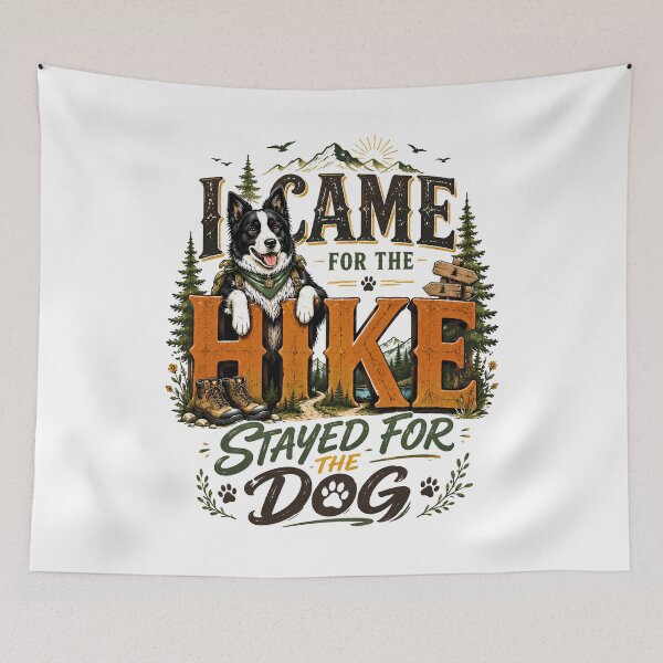 Item preview, I Came for the Hike Stayed for the Dog Vintage Hiking Dog Lover Design designed and sold by PawverseDesigns.