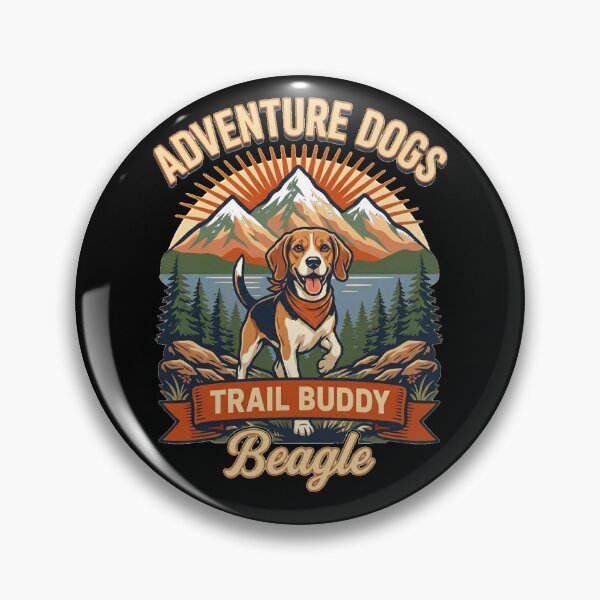 Item preview, Adventure Dogs – Trail Buddy | Beagle Vintage Hiking designed and sold by No Excuses Supply.