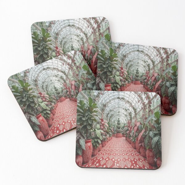 Item preview, Crimson Mosaic: Leaf Silhouette Pattern designed and sold by LiveLearnCreate.