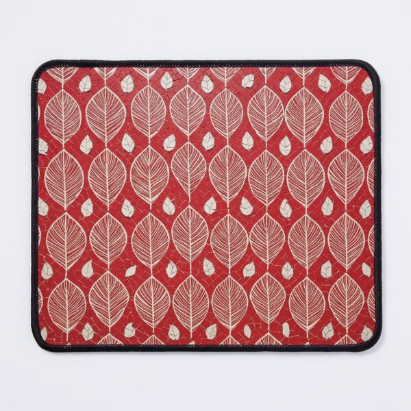 Item preview, Crimson Mosaic: Leaf Silhouette Pattern designed and sold by LiveLearnCreate.