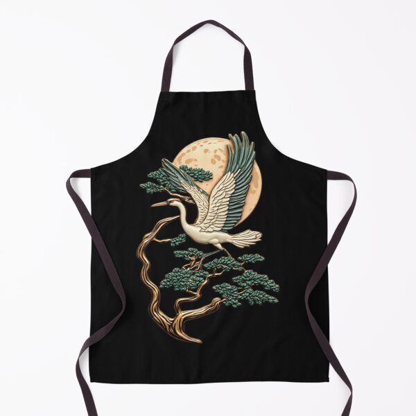 Artikelvorschau, Crane, Pine Tree & Full Moon | Elegant Japanese Icon 02 entworfen und verkauft von Shift-Bloom.