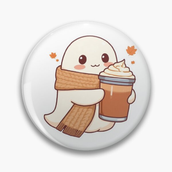 Item preview, Cute Cozy Ghost Coffee Kawaii Sticker | Adorable Autumn Ghost Latte designed and sold by Stylestickers55.