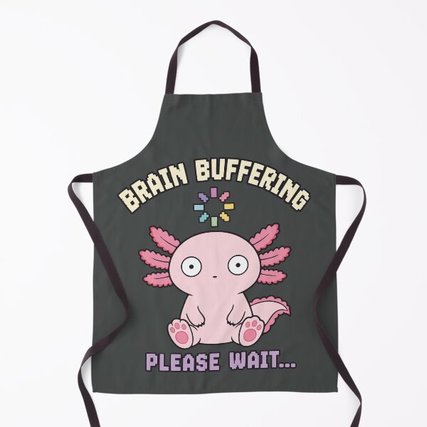 Item preview, Funny Axolotl Brain Buffering designed and sold by DigitalGlade.