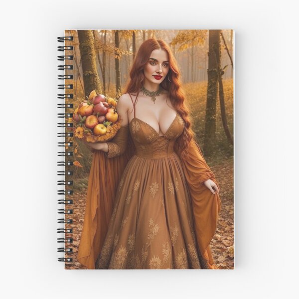 Item preview, Autumn Cottagecore Maiden | Cozy Woodland Fairycore Fall Illustration designed and sold by MissSaylor.