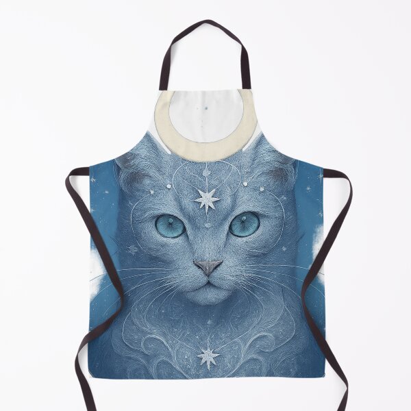 Item preview, Blue Celestial Cat Mystic Moon Spiritual Aesthetic Design designed and sold by Cat-astrophes.